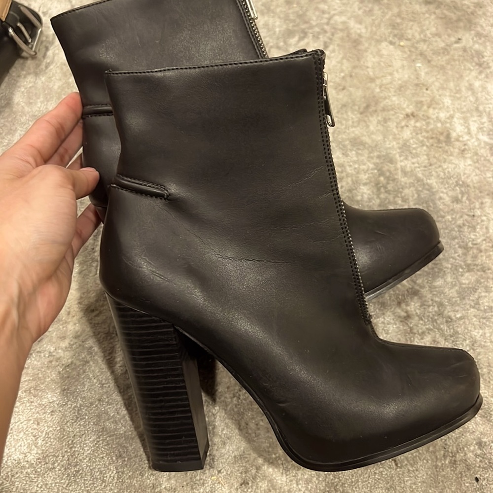 Steve Madden Leather Heel Booties